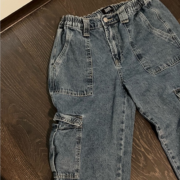 Simple Society Cargo straight high denim Jeans SZ 9/29 - Picture 9 of 9
